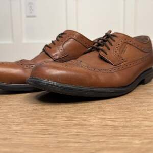 Rockport Essential Details Waterproof Wingtip Derby Oxford Shoes Brown